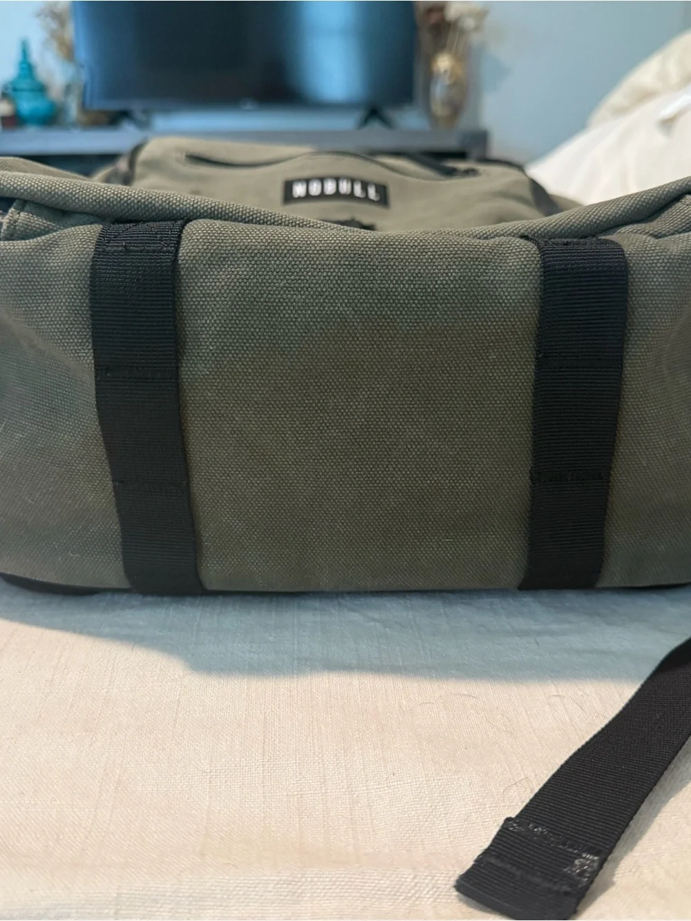 NOBULL Olive Green Waxed Canvas Backpack
